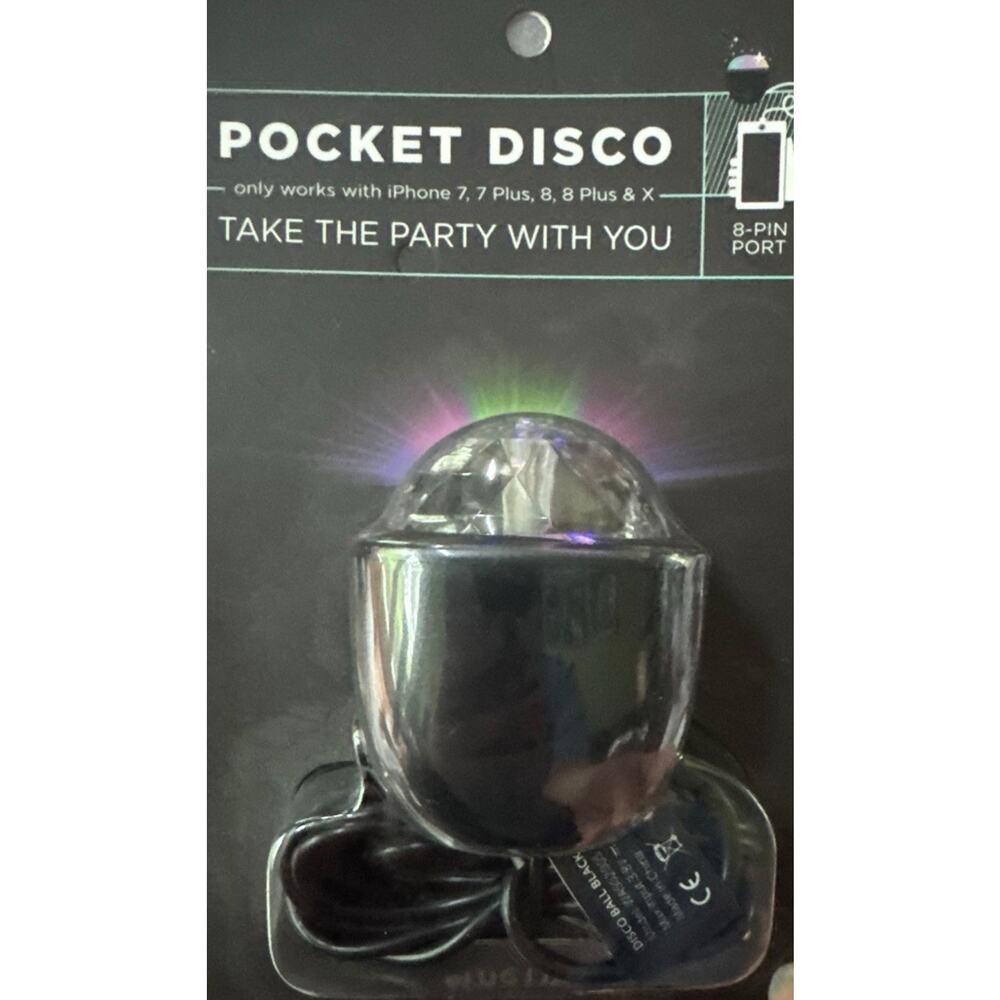 Plug Life Pocket Disco Ball 8 Pin Port iPhone 7 7 Plus 8‎ 8 Plus X Party Time